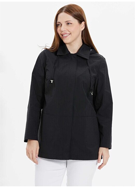 Черный женский тренч 24YSL9361-BB Selen, черный