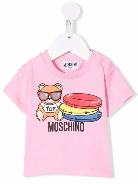 Moschino Kids футболка с принтом Teddy Bear