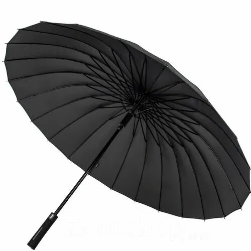 Зонт-трость Сима-ленд, механика, 24 спиц, чехол в комплекте, черный