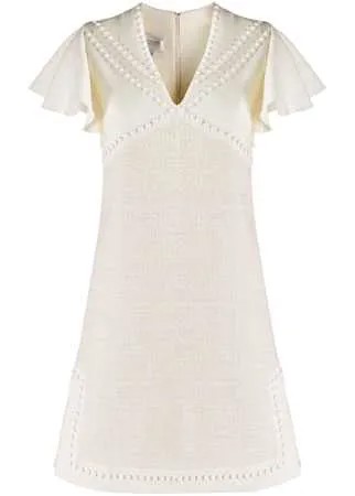 Giambattista Valli платье с заклепками и V-образным вырезом