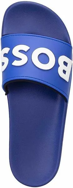 Мужские синие резиновые шлепанцы с логотипом Kirk Bold Hugo Boss, синий