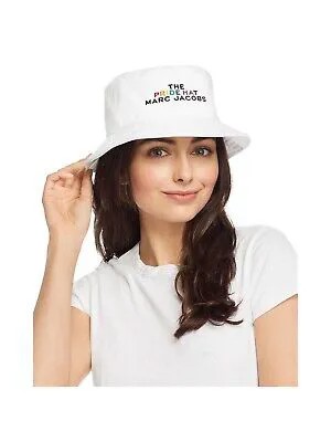 MARC JACOBS Женская белая хлопковая шляпа с вышивкой и логотипом The Pride Bucket Hat