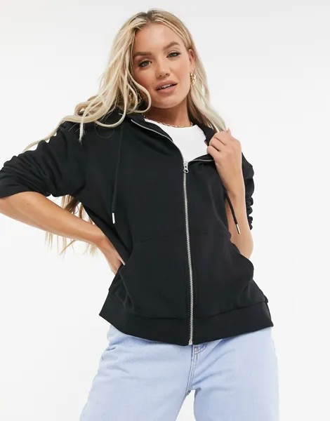 Худи из органического хлопка черного цвета ASOS DESIGN-Черный цвет