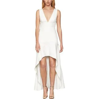 BCBGMAXAZRIA Женское Вечернее Платье цвета Слоновой Кости с V-образным Вырезом Hi-Low 2 BHFO 9311
