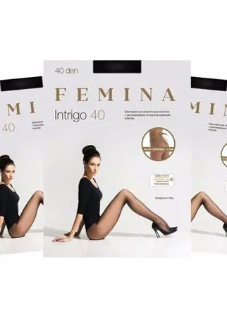 Женские колготки Femina , Intrigo 40 den набор 3 шт., черный, размер 3