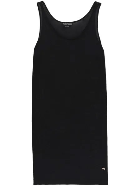 TOM FORD платье с логотипом, черный