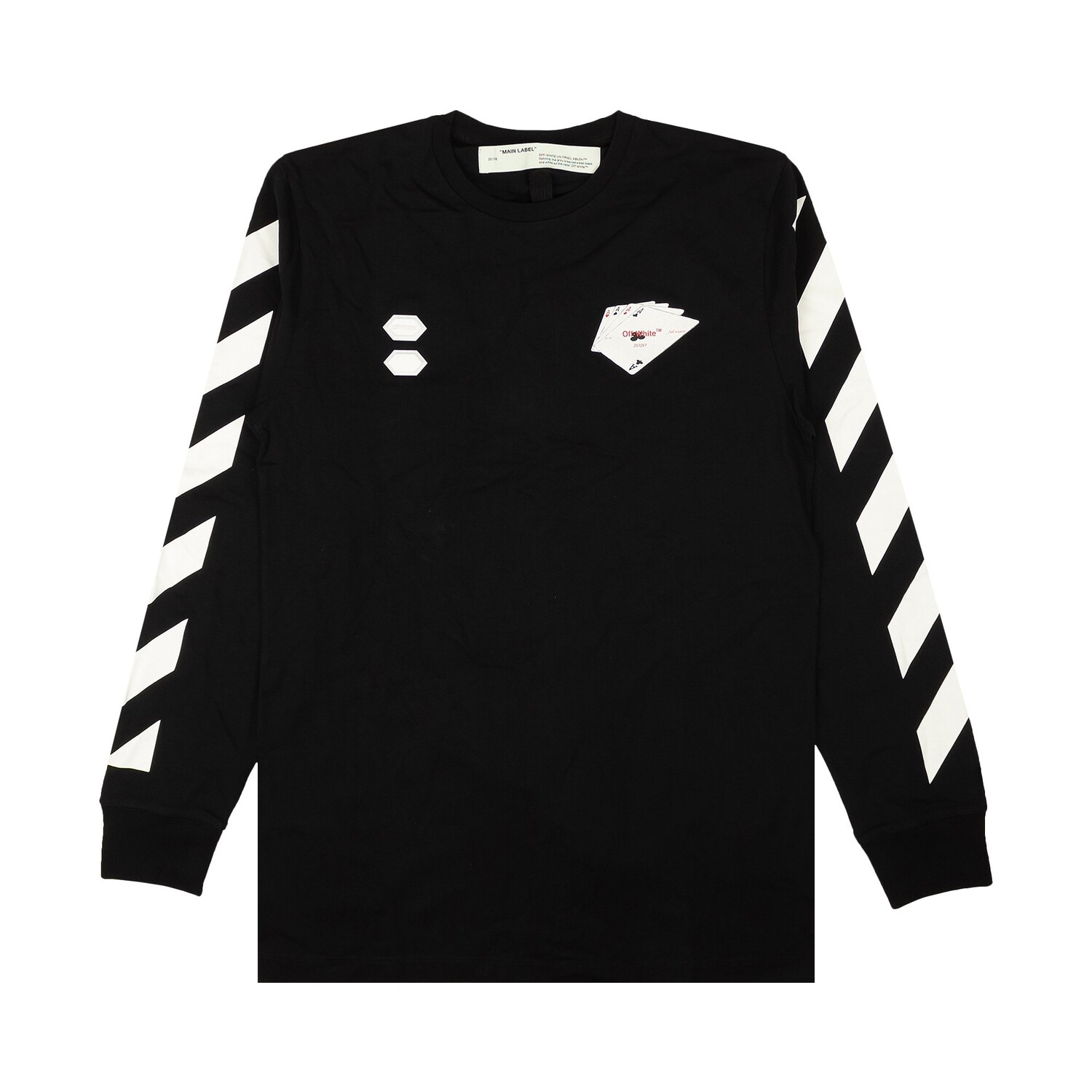 Off-White Футболка Diag Hand Card, черная