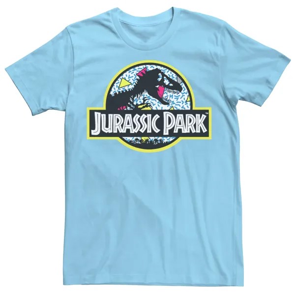Мужская классическая футболка с изображением парка Юрского периода Licensed Character, светло-синий