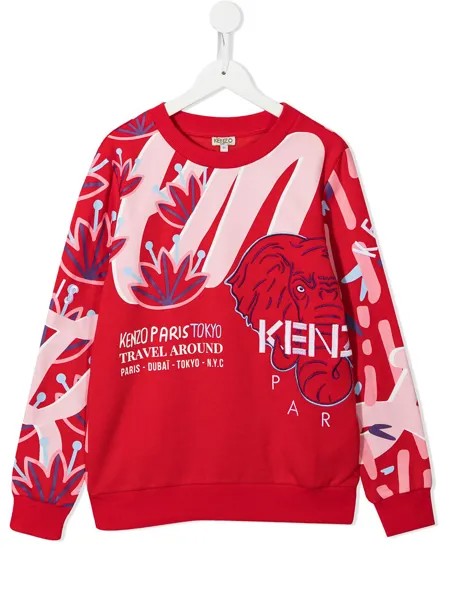 Kenzo Kids толстовка с вышитым логотипом