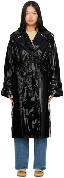 Черное пальто из искусственной кожи Bruer Simon Miller