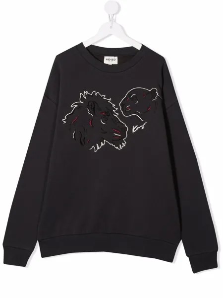 Kenzo Kids толстовка с вышивкой