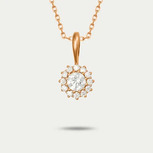 Подвеска GOLD CENTER, золото, 585 проба, фианит
