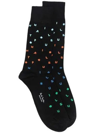 PAUL SMITH носки вязки интарсия с логотипом