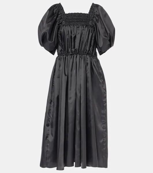 Платье миди со сборками Noir Kei Ninomiya, черный