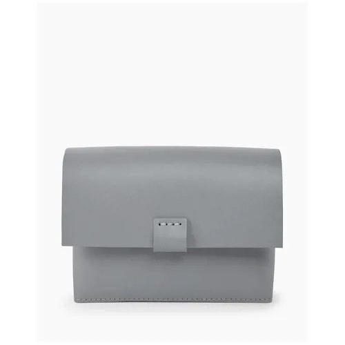 Женская поясная сумка из натуральной кожи серая A004 grey Divalli