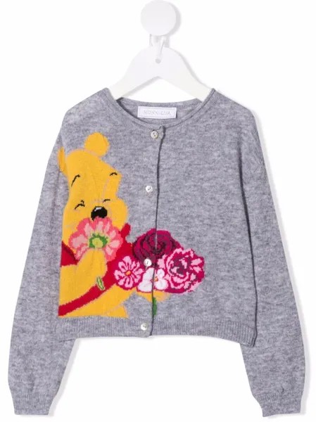 Monnalisa кардиган Winnie-the-Pooh вязки интарсия