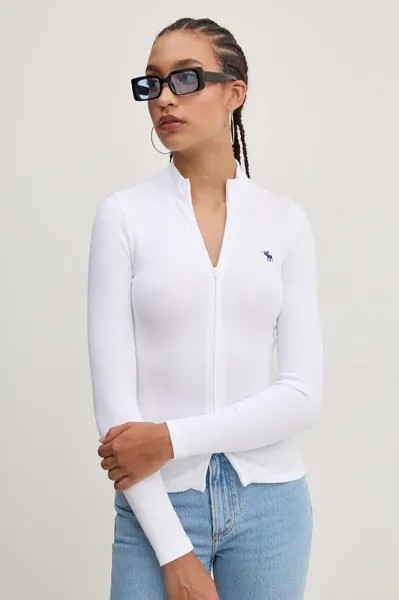 Лонгслив Abercrombie & Fitch, белый