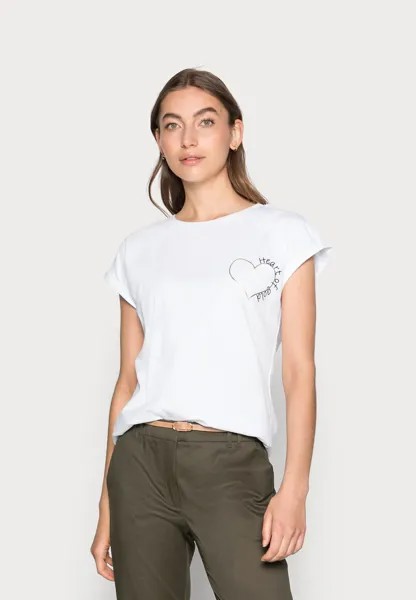 Футболка с принтом Heart LASCANA, цвет white