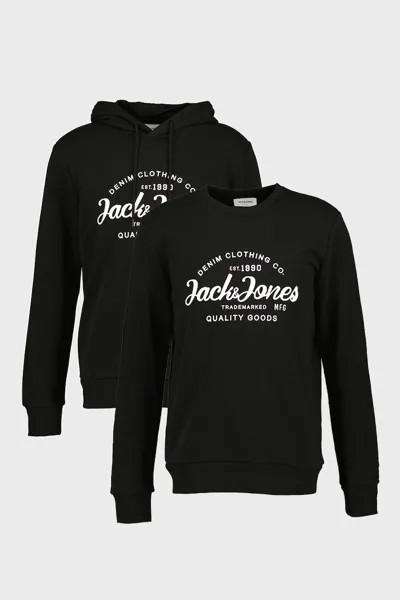Толстовка с логотипом и спортивные штаны - 2 шт Jack & Jones, черный