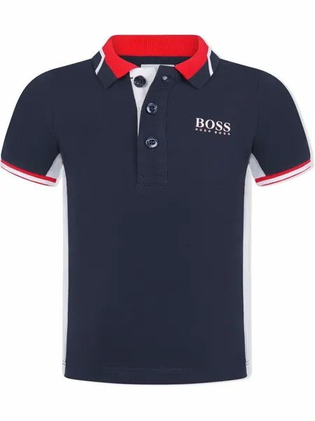 BOSS Kidswear рубашка поло с логотипом