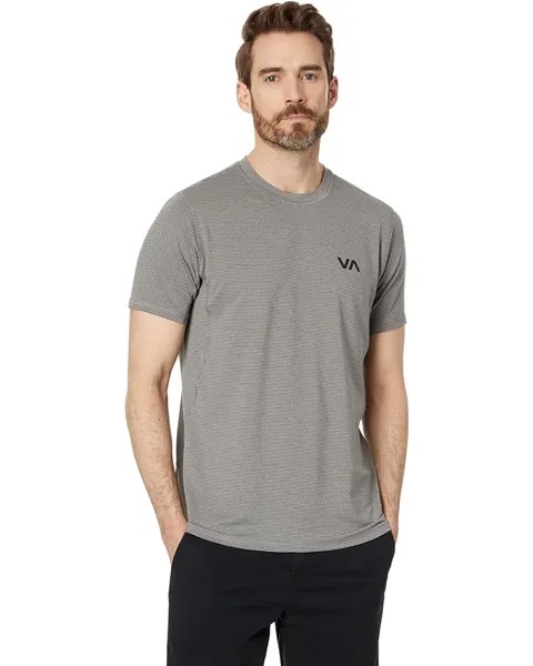 Футболка RVCA Sport Vent Stripe, цвет Heather Grey Stripe