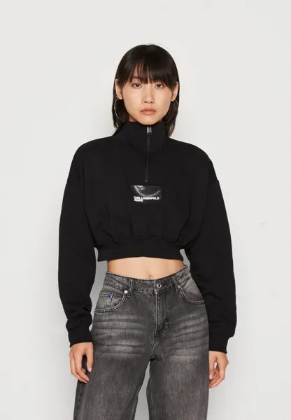 Толстовка Karl Lagerfeld Jeans CROPPED HALF ZIP, черный