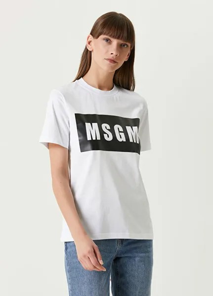 Футболка с логотипом Msgm, белый