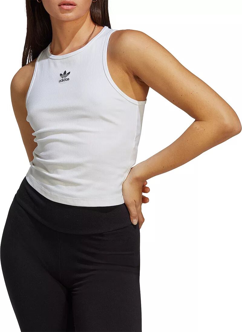 Женская майка в рубчик Adidas Originals Adicolor Essentials, белый