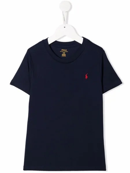 Ralph Lauren Kids футболка с вышитым логотипом