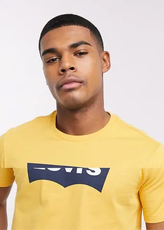 Желтая футболка с логотипом Levi's-Светло-бежевый