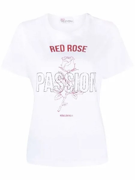 RED Valentino футболка с принтом Red Rose