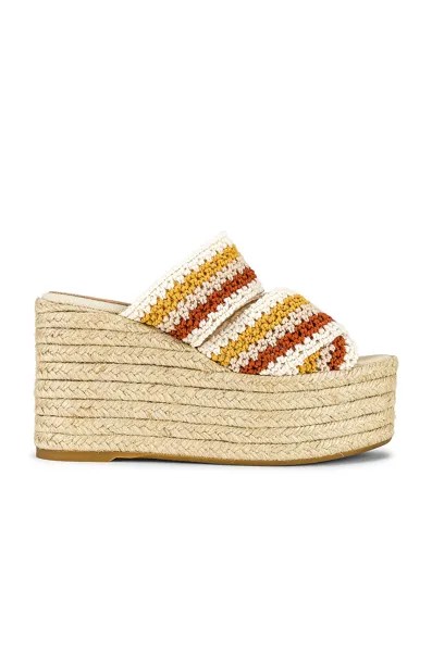 Шлепанцы Castaner Elsa Platform, цвет Ganchillo Tostado & Multicolor