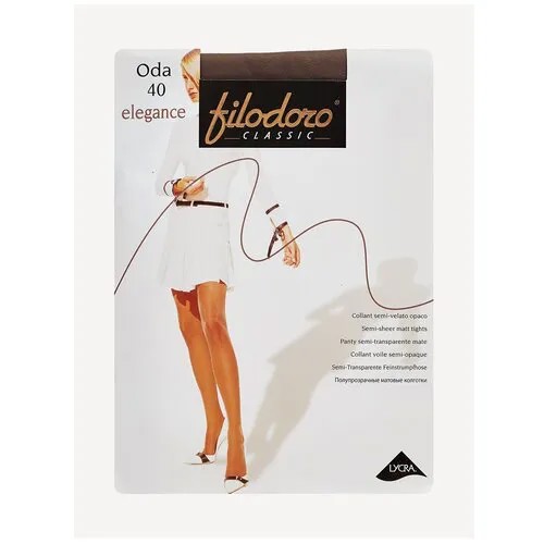 Колготки Filodoro Classic Oda Elegance, 40 den, размер 4, коричневый, бежевый