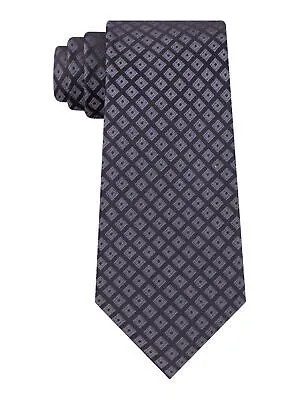 KENNETH COLE Мужской черный тонкий галстук с геометрическим рисунком