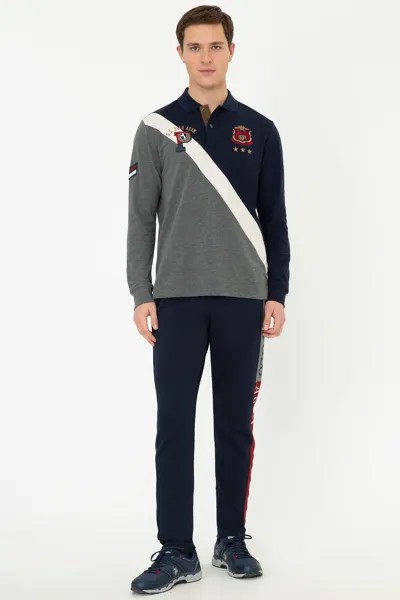 Спортивные брюки мужские U.S. POLO Assn. G081SZ0OP0NAYS синие 2XS