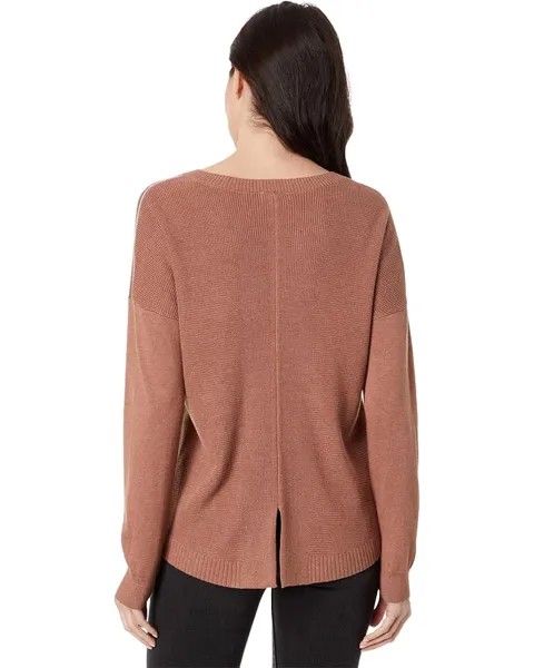 Свитер Lilla P Wrapped Seam V-Neck Sweater, цвет Hickory