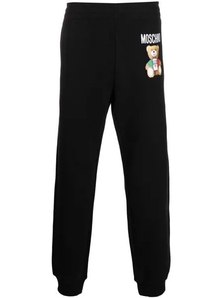 Moschino спортивные брюки с принтом Teddy