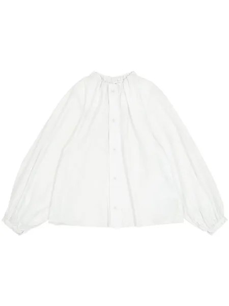 MM6 Maison Margiela рубашка со сборками, белый