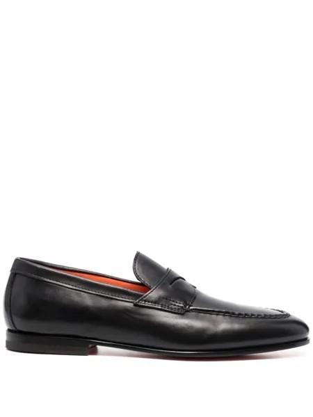 Santoni однотонные пенни-лоферы, черный
