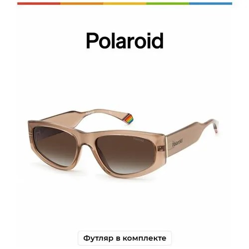 Солнцезащитные очки Polaroid Polaroid PLD 6169/S 10A LA PLD 6169/S 10A LA, коричневый, бежевый