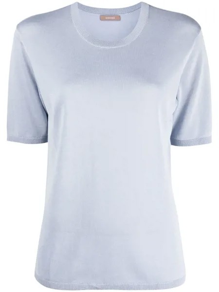 12 STOREEZ fine-knit short-sleeved T-shirt