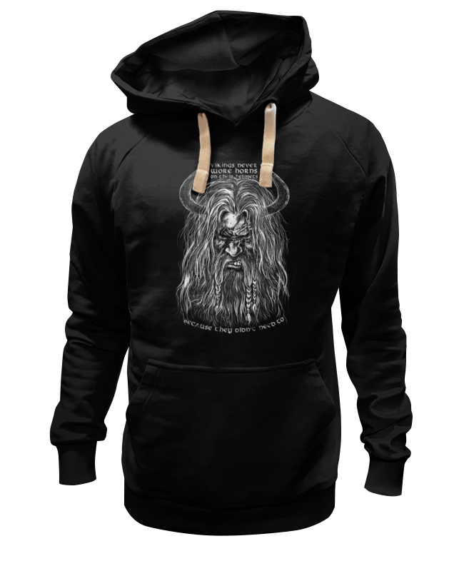 Худи Printio Викинг черное 2XL