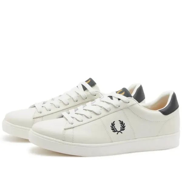 Кожаные кроссовки Fred Perry Spencer, фарфор и темно-синий