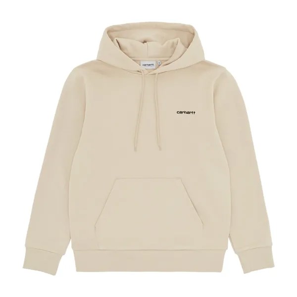 Hooded Script Embroidery Sweatshirt