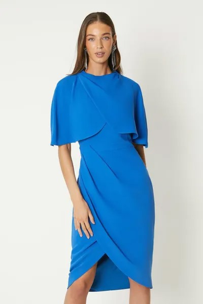 Легкое платье миди из крепа Tulip Cape Coast, синий