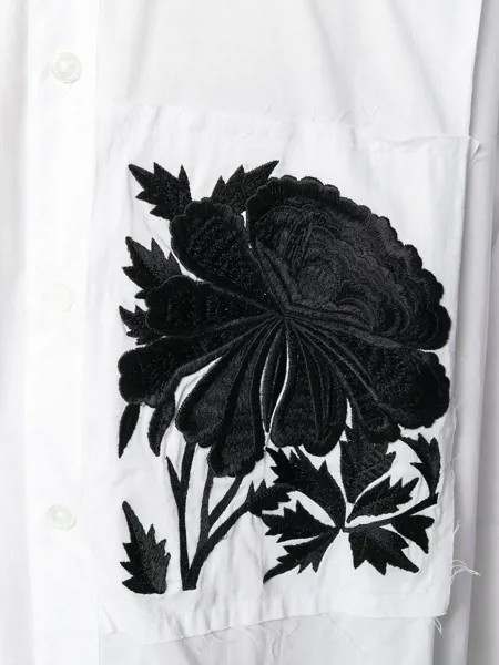 Ann Demeulemeester oversize embroidered pocket shirt