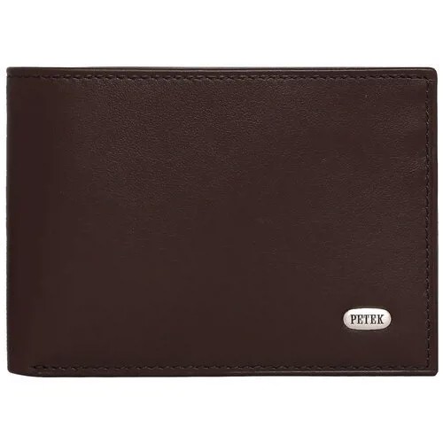 Портмоне Petek 1855 129.000.222, фактура гладкая, коричневый