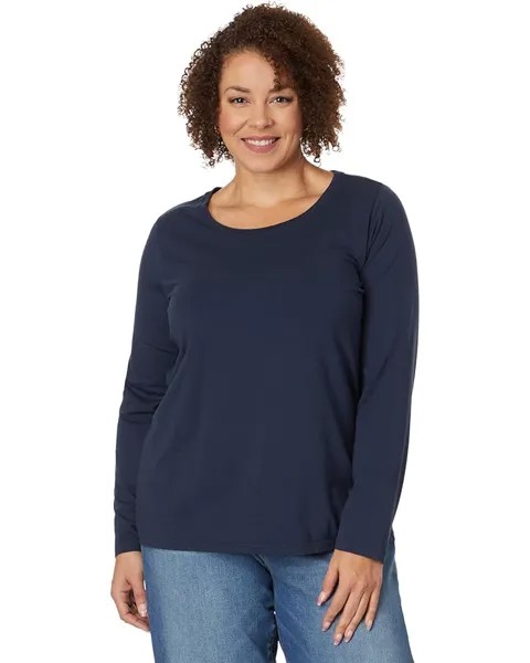Футболка L.L.Bean Plus Size Soft Stretch Supima, цвет Classic Navy