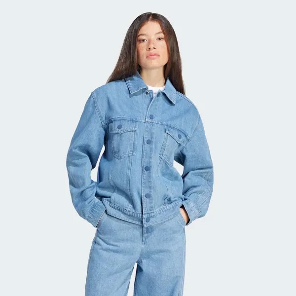 KSENIASCHNAIDER Куртка с 3 полосками Adidas, цвет Light Denim