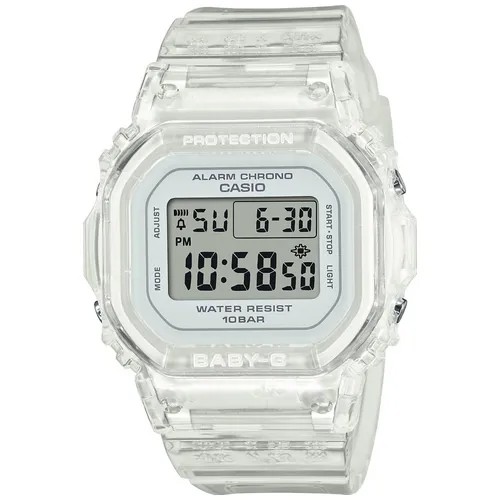 Наручные часы CASIO Baby-G, бесцветный, белый
